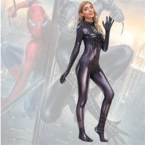 womens black spiderman costume